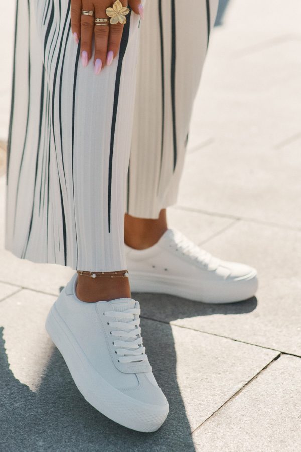white Platform sneakers model 212724 Step in style