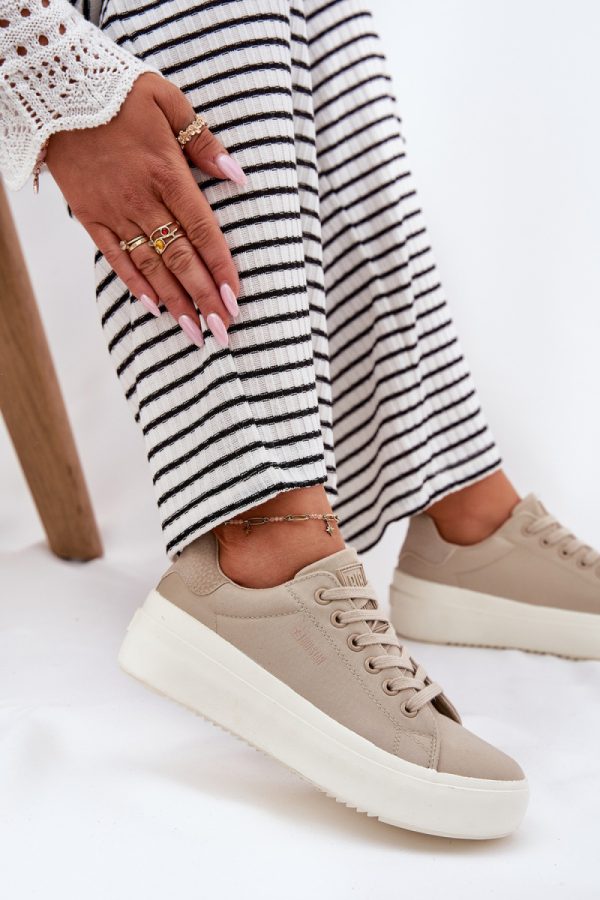 beige Platform sneakers model 212726 Step in style