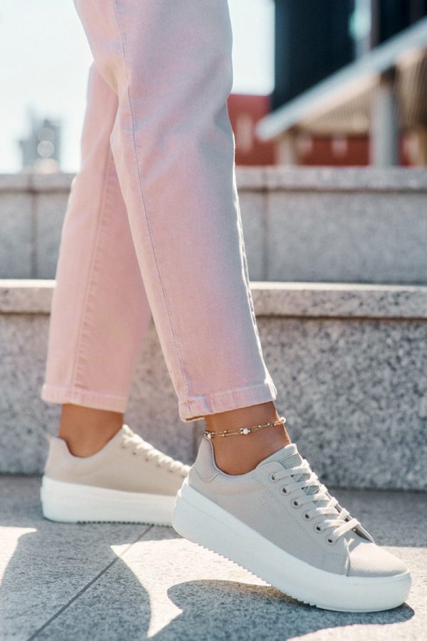 beige Platform sneakers model 212726 Step in style