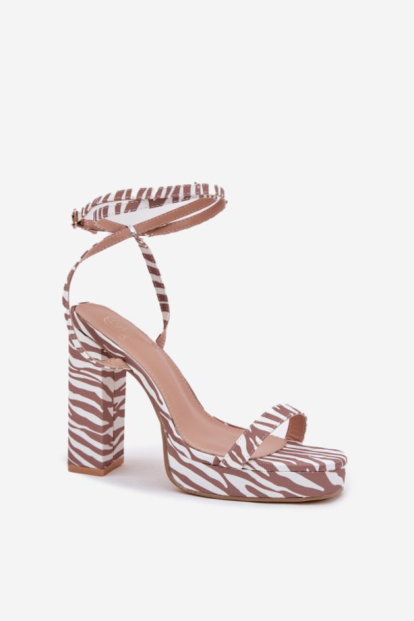 white Heel sandals model 212818 Step in style