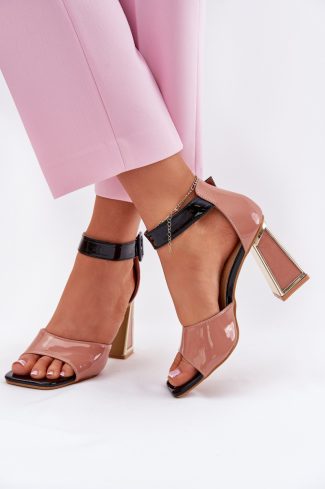 pink Heel sandals model 212824 Step in style