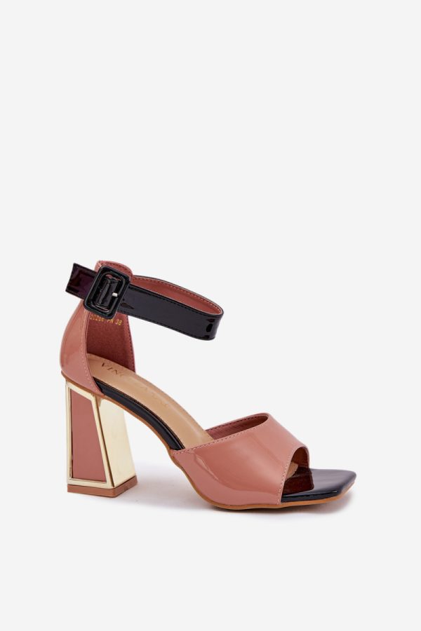 pink Heel sandals model 212824 Step in style