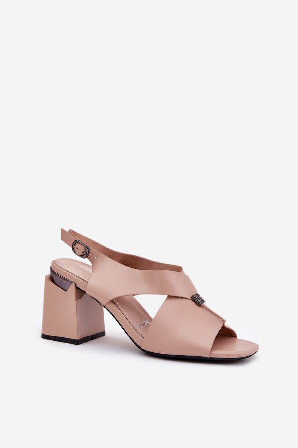 beige Heel sandals model 212827 Step in style