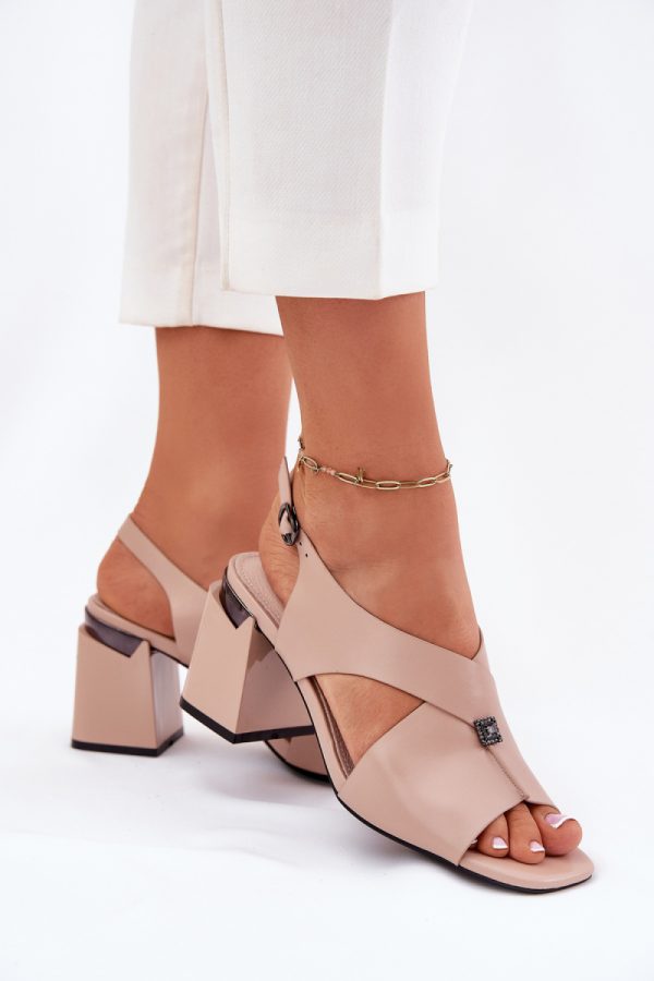 beige Heel sandals model 212827 Step in style