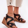 1077411.jpg Black Buskin in Sandals & Flip-Flops For Women with Fabric, Footbed and Heel Height