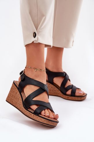 1077411.jpg Black Buskin in Sandals & Flip-Flops For Women with Fabric, Footbed and Heel Height