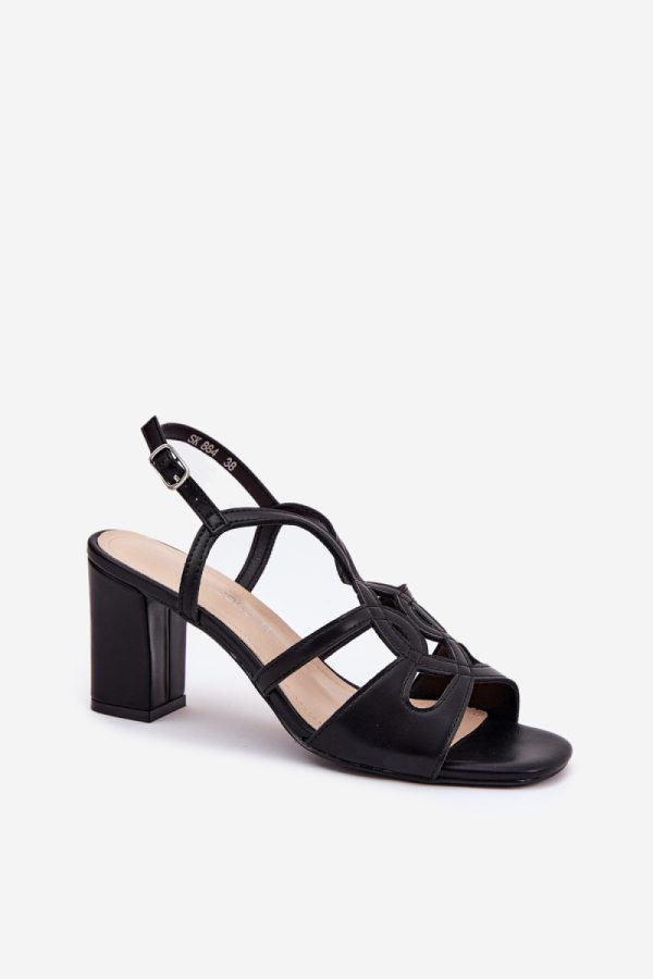 black Heel sandals model 212836 Step in style