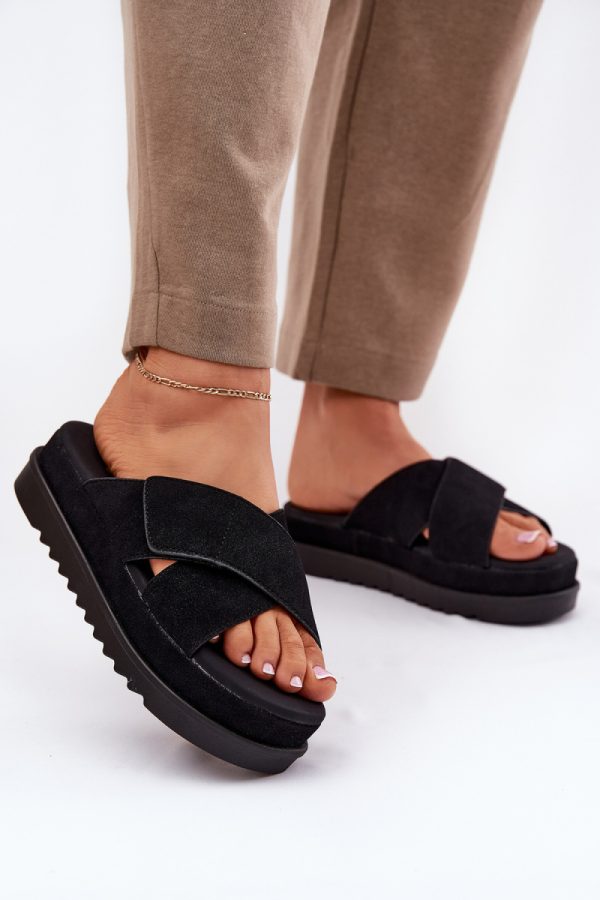 black Platform sandals model 212875 Step in style