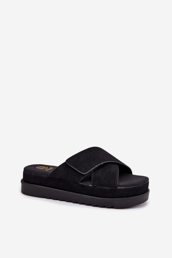 black Platform sandals model 212875 Step in style