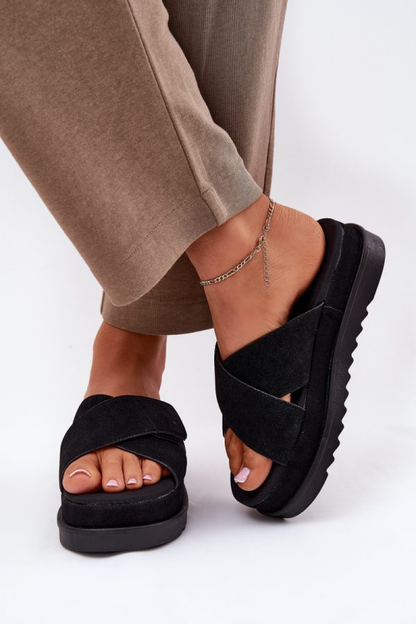 black Platform sandals model 212875 Step in style