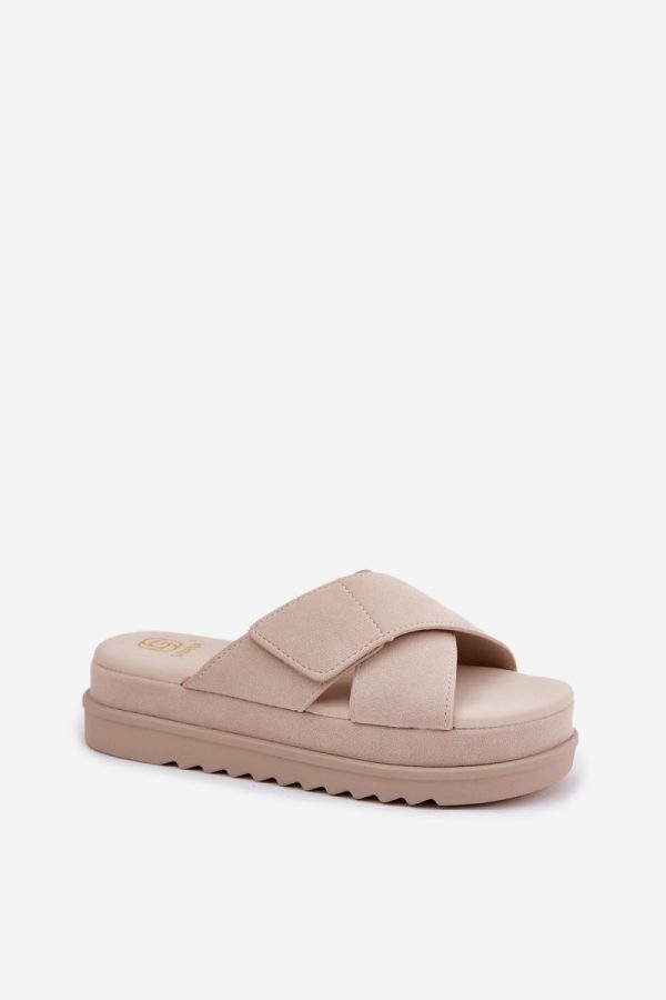 beige Platform sandals model 212876 Step in style