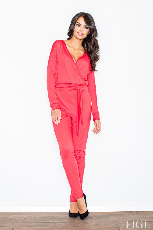 Red Suit in Playsuits For Women with Spandex, Polyester and Viscose