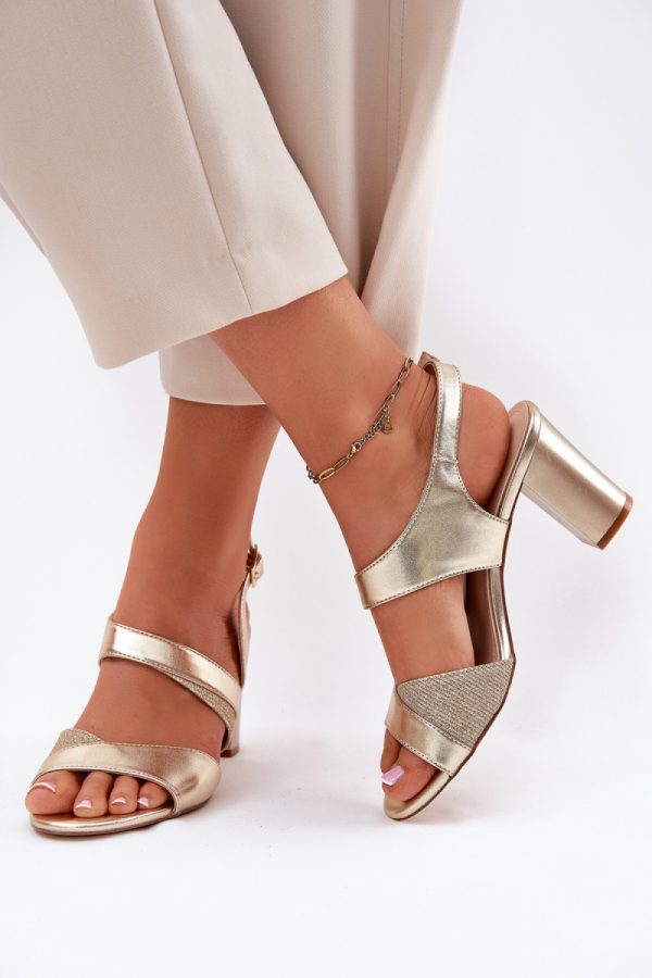 Yellow Heel Sandals in Sandals & Flip-Flops For Women with Fabric, Footbed and Heel Height