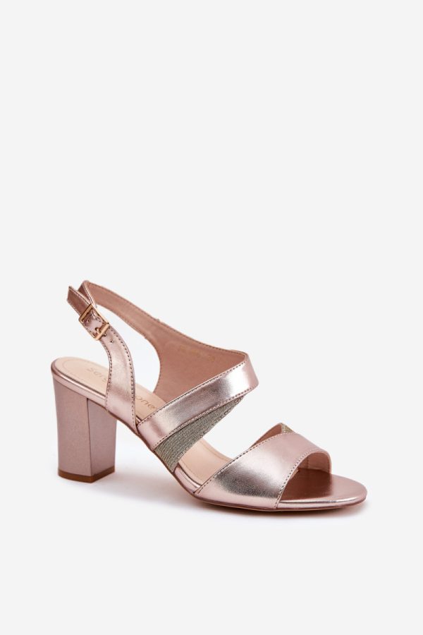 pink Heel sandals model 212909 Step in style