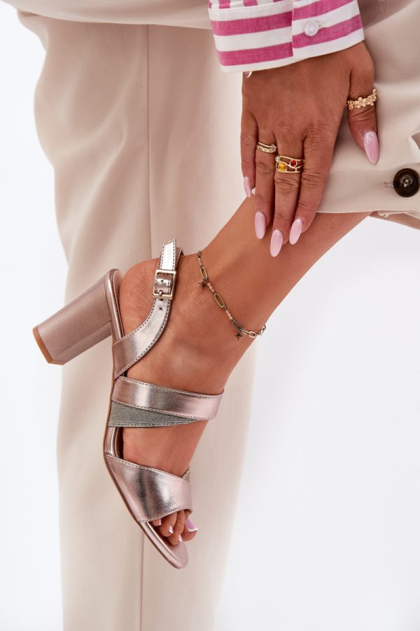 pink Heel sandals model 212909 Step in style