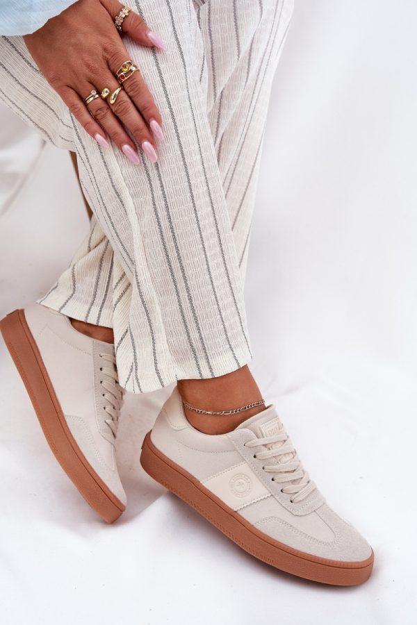 beige Sport Shoes model 212917 Step in style