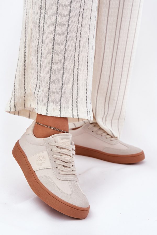beige Sport Shoes model 212917 Step in style