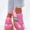1077648.jpg Pink Sport Shoes in Women`s Athletic Shoes, Trainers, Sneakers with Fabric, Footbed, Upper Height and Platform Height
