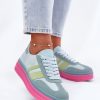 1077654.jpg Blue Sport Shoes in Women`s Athletic Shoes, Trainers, Sneakers with Fabric, Footbed, Upper Height and Platform Height