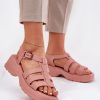 1077816.jpg Pink Sandals in Sandals & Flip-Flops For Women with Fabric, Footbed, Heel Height and Platform Height