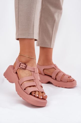 Pink Sandals in Sandals & Flip-Flops For Women with Fabric, Footbed, Heel Height and Platform Height
