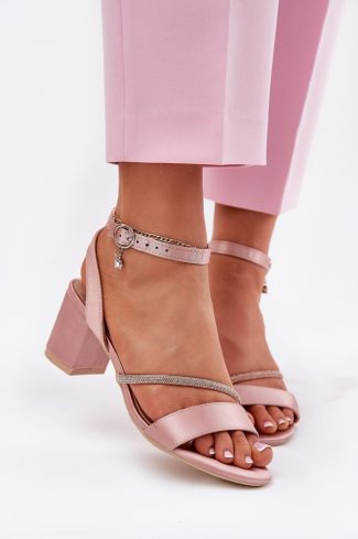 pink Heel sandals model 213010 Step in style