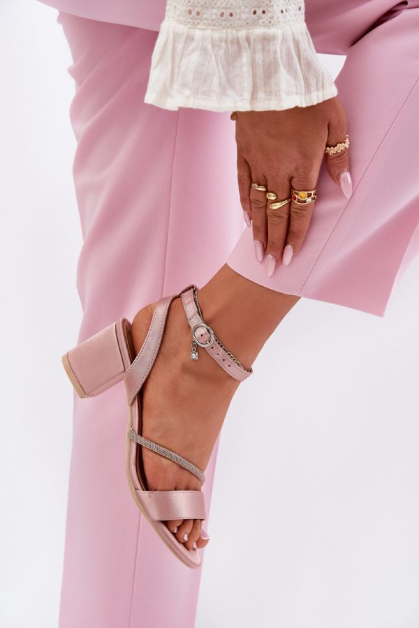 pink Heel sandals model 213010 Step in style
