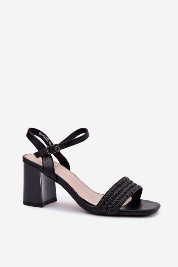black Heel sandals model 213017 Step in style