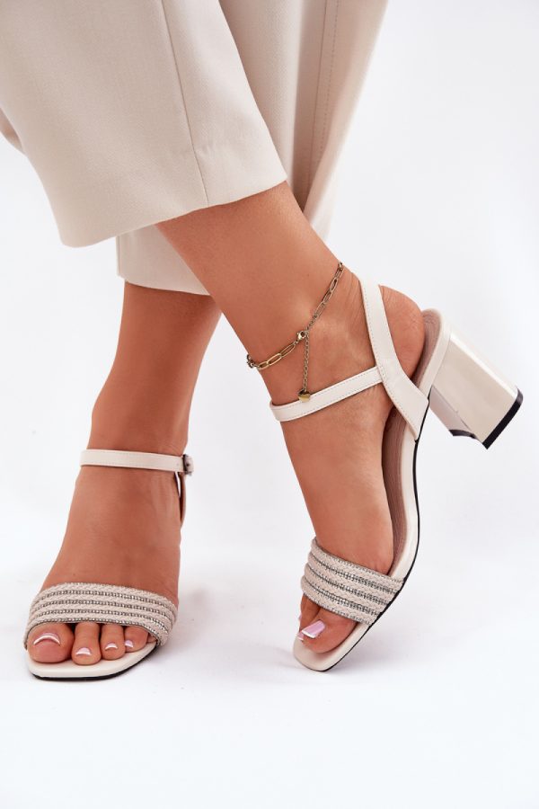 beige Heel sandals model 213018 Step in style