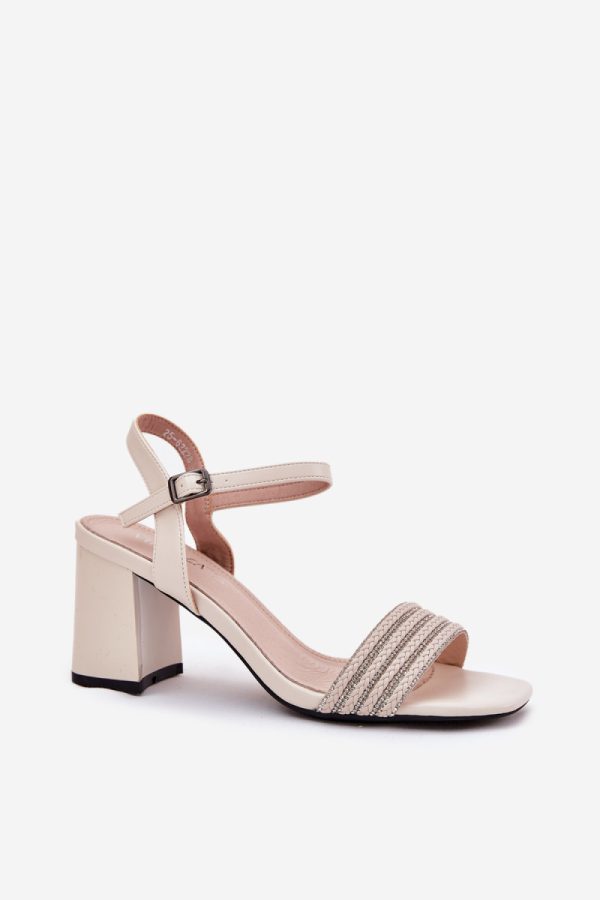 beige Heel sandals model 213018 Step in style