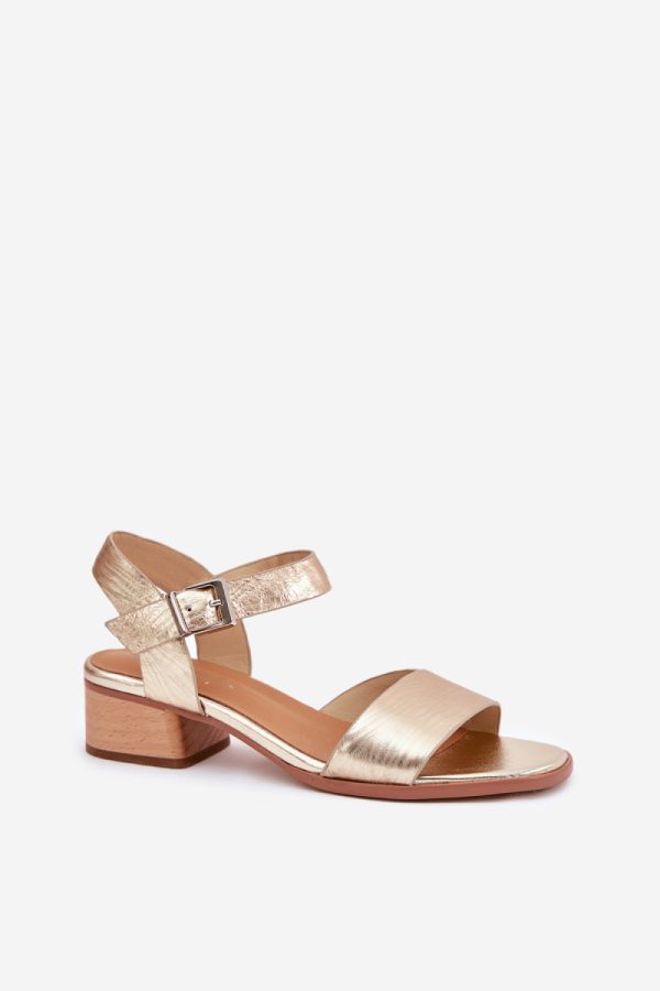 yellow Heel sandals model 213021 Step in style