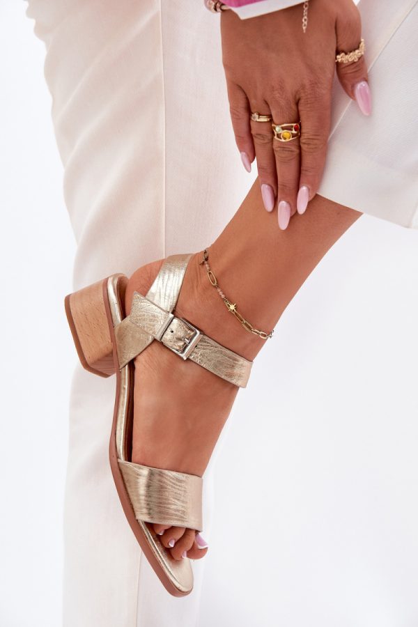 yellow Heel sandals model 213021 Step in style