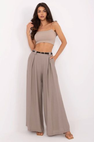 1077990 Beige Women Trousers in Pants, Trousers, Shorts with Nylon and Viscose