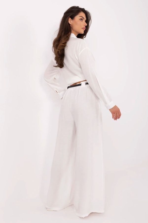White Women Trousers...Nylon and Viscose