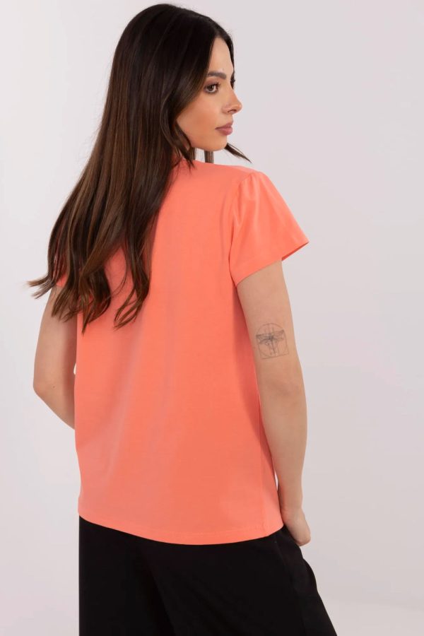 Orange T-shirt in Women`s Tops, T-shirts, Singlets with Cotton and Spandex