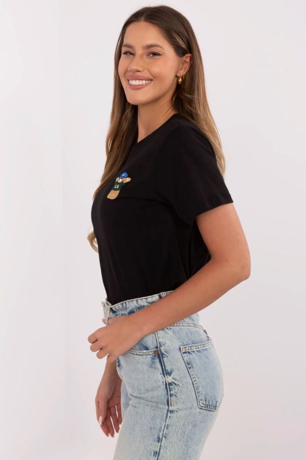 black T-shirt model 213111 Factory Price