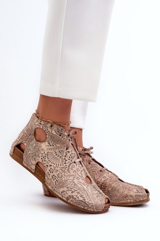 Beige Boots in Women`s Ankle Boots & Booties with Fabric, Footbed, Upper Height and Sole Height