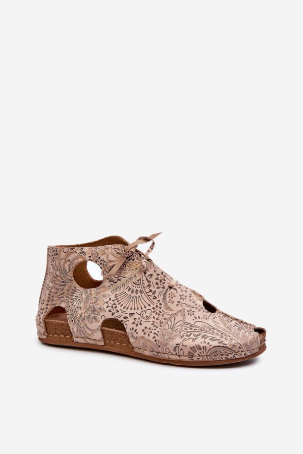 Beige Boots in Women`s Ankle Boots & Booties with Fabric, Footbed, Upper Height and Sole Height