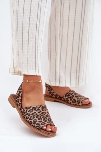 Brown Sandals in Sandals & Flip-Flops For Women with Fabric, Footbed and Heel Height