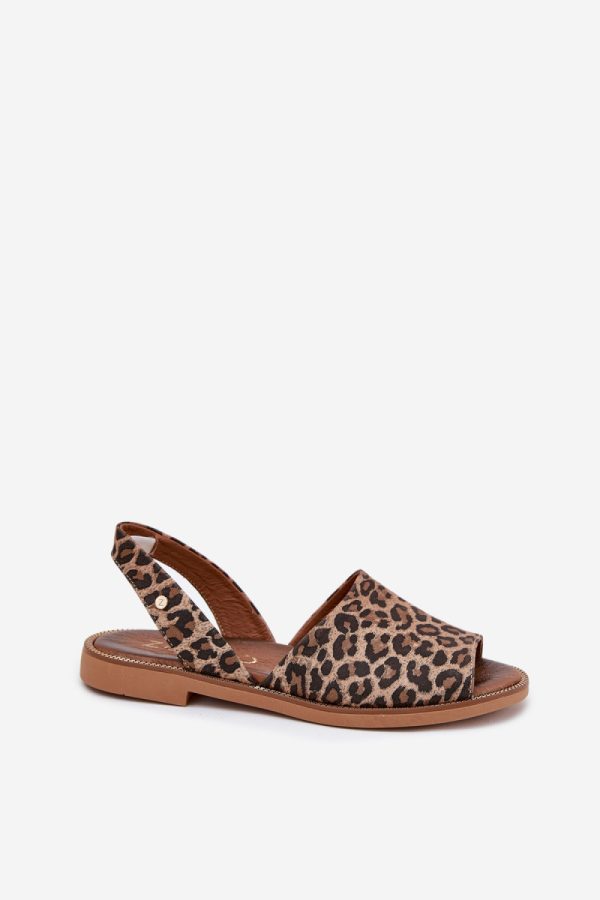 Brown Sandals in Sandals & Flip-Flops For Women with Fabric, Footbed and Heel Height