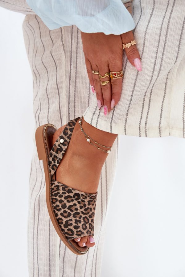 Brown Sandals in Sandals & Flip-Flops For Women with Fabric, Footbed and Heel Height