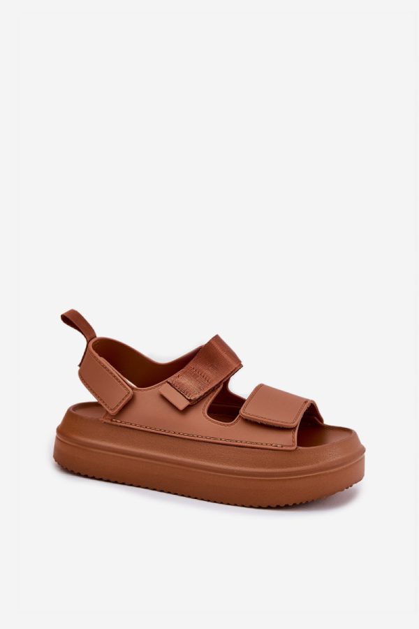 brown Platform sandals model 213172 Step in style