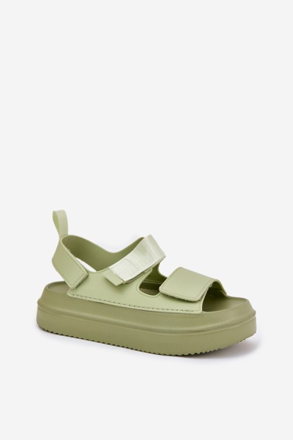 green Platform sandals model 213174 Step in style