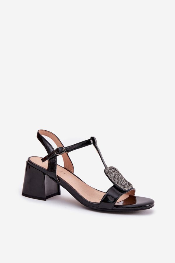 black Heel sandals model 213183 Step in style