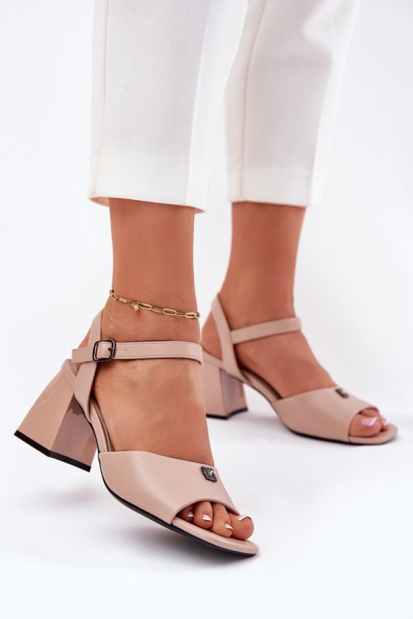 beige Heel sandals model 213185 Step in style