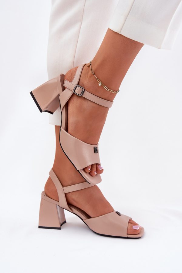 beige Heel sandals model 213185 Step in style