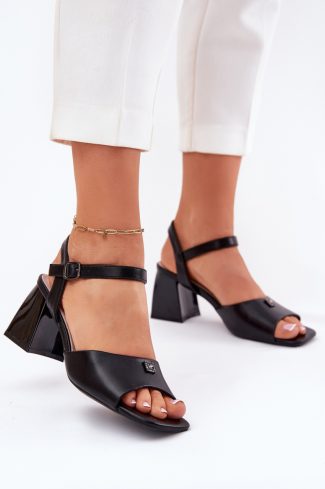 black Heel sandals model 213186 Step in style