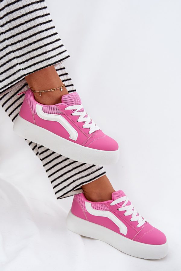 pink Platform sneakers model 213190 Step in style