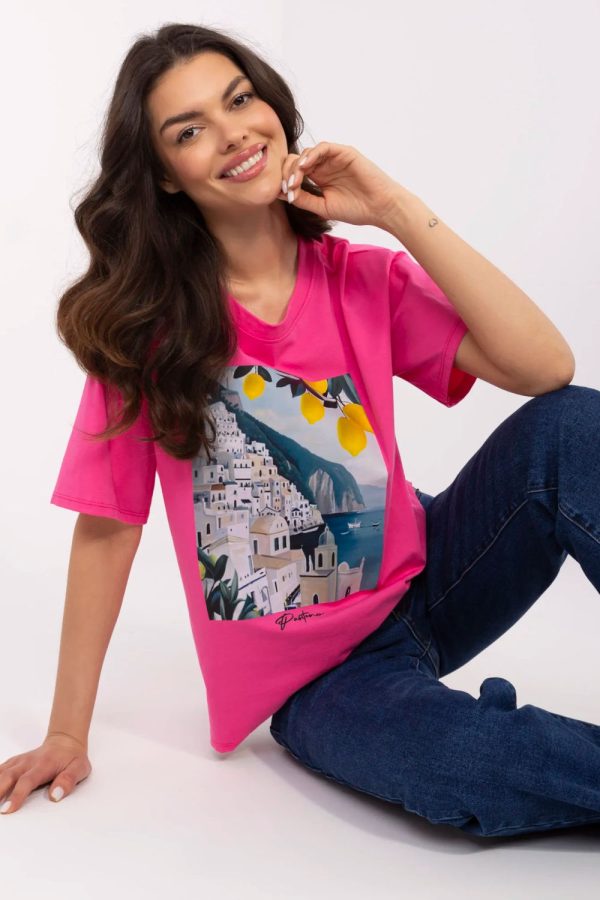 pink T-shirt model 213261 Italy Moda