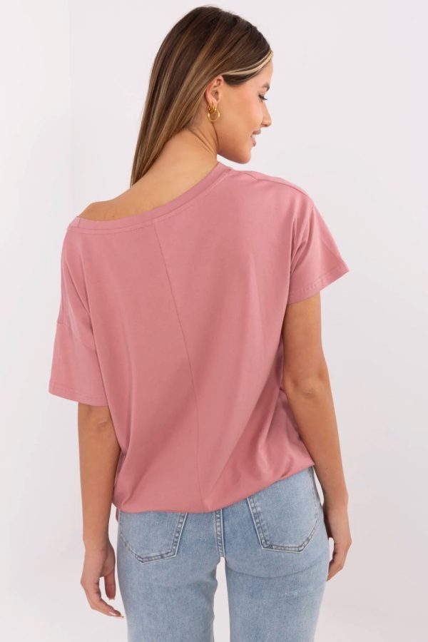 Pink T-shirt in Women`s Tops, T-shirts, Singlets with Cotton and Spandex